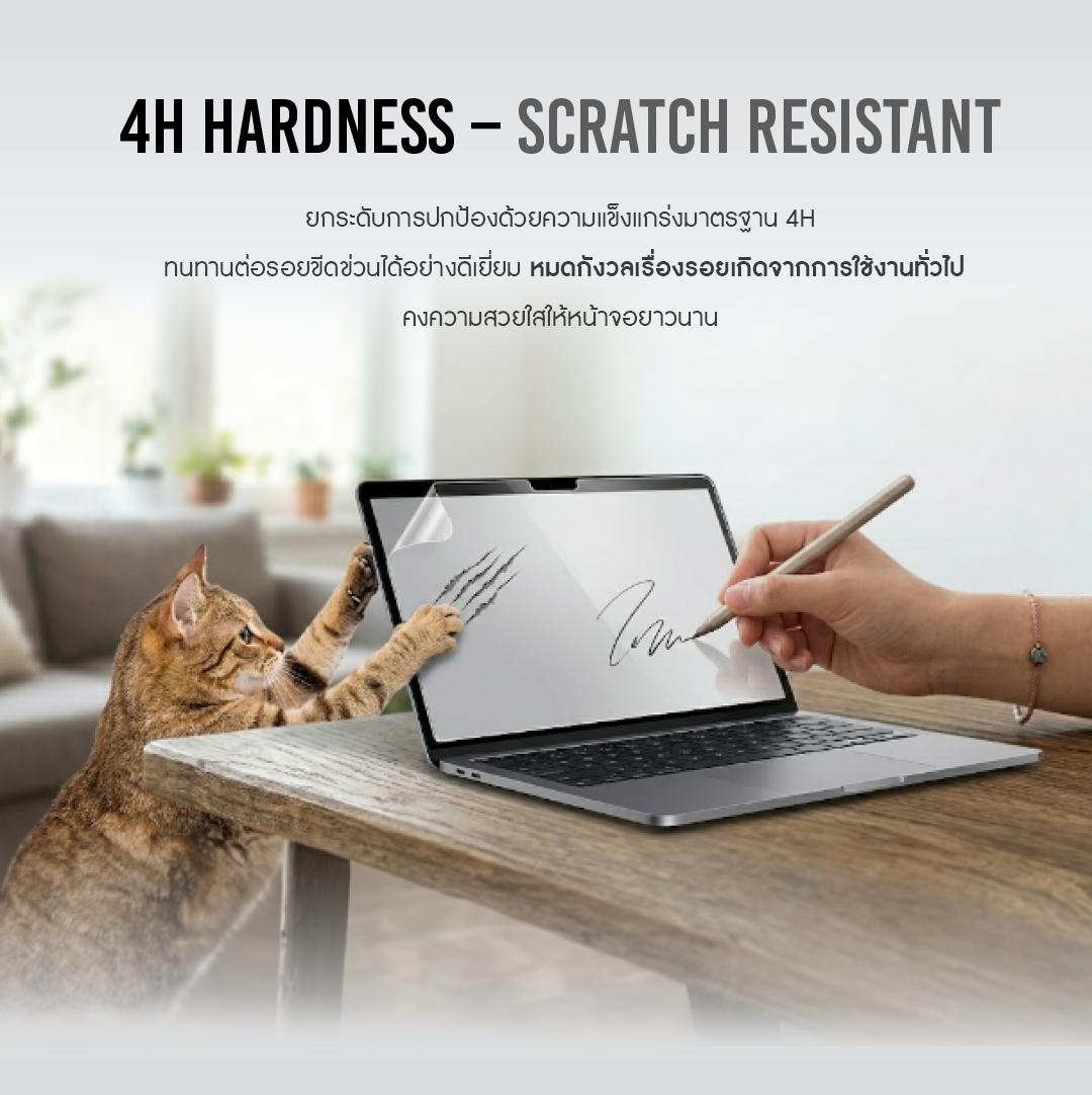 ฟิล์มความแข็ง 4H กันรอยขีดข่วน